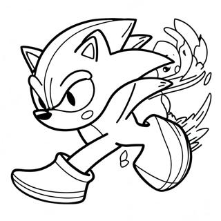 Pagina Para Colorear De Sonic The Hedgehog Acelerando 64931-53671