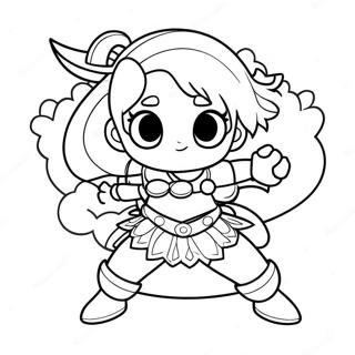 Pagina Para Colorear De Mina Ashido En Traje De Heroe 64941-53682