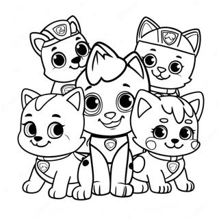 Paw Patrol Paquete De Gatos Páginas Para Colorear