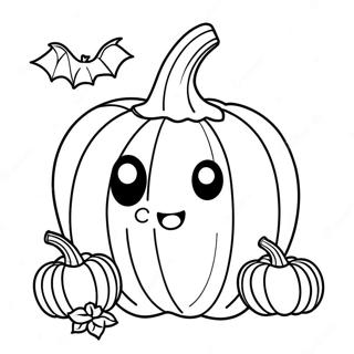 Pagina Para Colorear De Una Linda Calabaza De Halloween 64991-53718