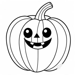 Pagina Para Colorear De Una Linda Calabaza De Halloween 64991-53719