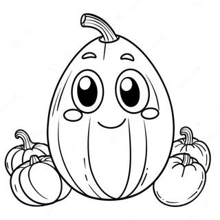 Pagina Para Colorear De Una Calabaza De Dibujos Animados Divertida 65001-53730