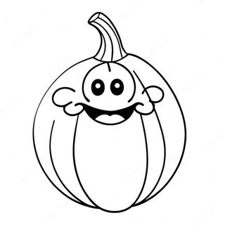 Pagina Para Colorear De Una Calabaza De Dibujos Animados Divertida 65001-53732