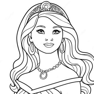 Pagina Para Colorear De La Princesa Barbie 65020-53740