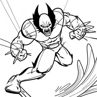 Pagina Para Colorear De Wolverine En Accion 65091-53799