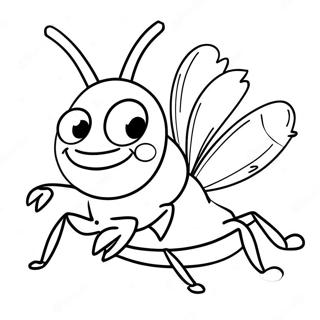 Pagina Para Colorear De La Cucaracha Divertida De Dibujos Animados 65111-53817