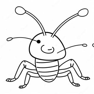 Pagina Para Colorear De La Cucaracha Divertida De Dibujos Animados 65111-53819