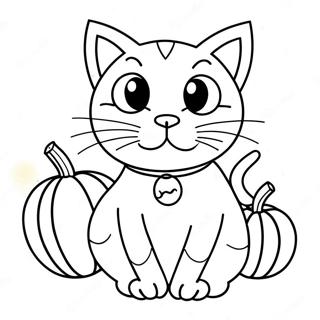 Pagina Para Colorear Del Gato De Halloween 65120-53828