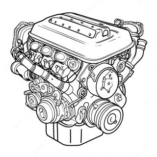 Pagina Para Colorear Del Motor Turboalimentado Rx7 65241-53920