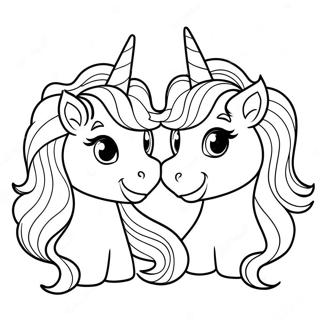 Pagina Para Colorear De Las Hermanas Unicornio Brillantes 65251-53922