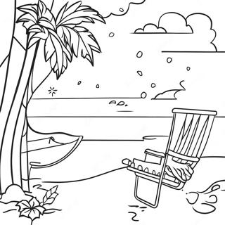 Pagina Para Colorear De Una Escena Navidena Tropical 65270-53934