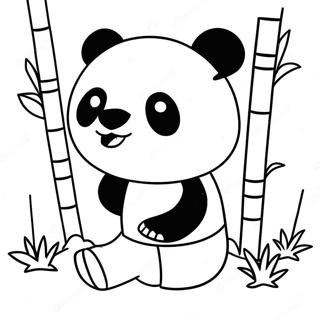 Pagina Para Colorear De Lindo Panda De Minecraft Jugando Con Bambu 65321-53987