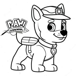 Pagina Para Colorear De Tracker De Paw Patrol 65370-54018