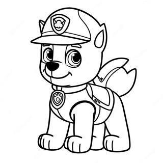 Pagina Para Colorear De Tracker De Paw Patrol Aventurero 65371-54037