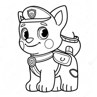 Pagina Para Colorear De Tracker De Paw Patrol Aventurero 65371-54039