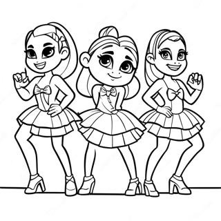 Pagina Para Colorear De The Dazzlings Actuando En El Escenario 65401-54046