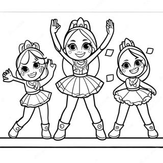 Pagina Para Colorear De The Dazzlings Actuando En El Escenario 65401-54048