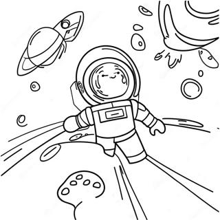 Pagina Para Colorear De Aventura Espacial Colorida 65451-54088