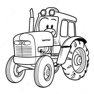 Pagina Para Colorear De Tractor Ted Conduciendo Un Tractor Colorido 65511-54136