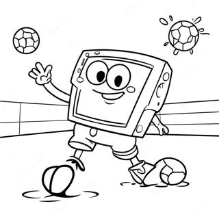 Pagina Para Colorear De Spongebob Jugando Al Futbol 65540-54143