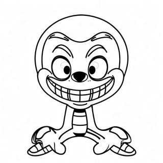 Pagina Para Colorear De Bendy Con Una Sonrisa Aterradora 65581-54195