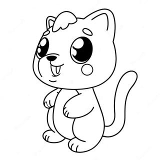 Pagina Para Colorear De Un Lindo Animal Kawaii Chibi 65591-54197