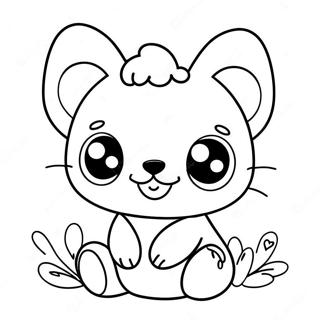 Pagina Para Colorear De Un Lindo Animal Kawaii Chibi 65591-54198