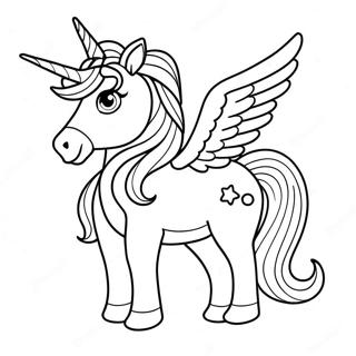 Pagina Para Colorear De Unicornio Navideno Colorido De Lisa Frank 65651-54239