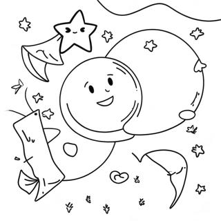 Pagina Para Colorear De Estrellas Y Luna 65730-54311