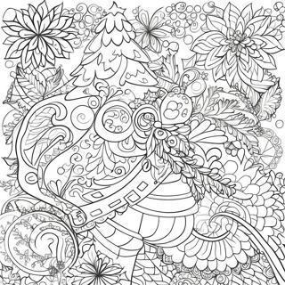 Pagina Para Colorear De Patrones Zentangle Navidenos 65740-54298