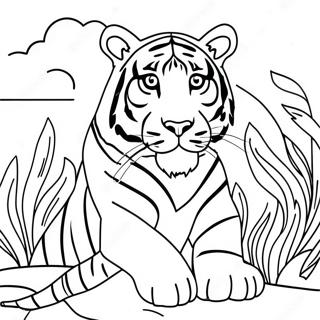 Pagina Para Colorear De Tigre De Bengala 65790-54346