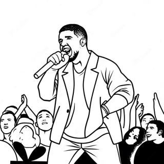 Pagina Para Colorear De Drake Cantando En El Escenario 6595-5367