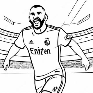 Benzema Páginas Para Colorear