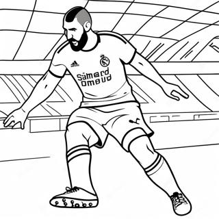 Pagina Para Colorear De Karim Benzema Anotando Un Gol 66011-54523