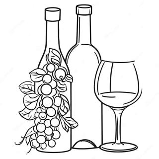 Pagina Para Colorear De Botella De Vino Elegante 66161-54640