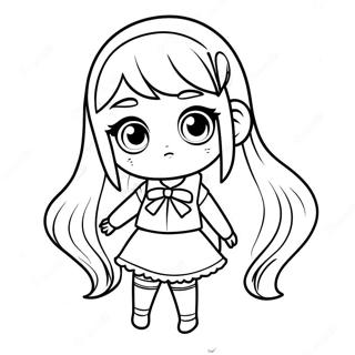 Pagina Para Colorear De Estilo Chibi De Yandere Simulator 66341-54792