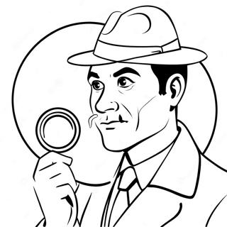 Pagina Para Colorear De Un Detective Con Lupa 66471-54891