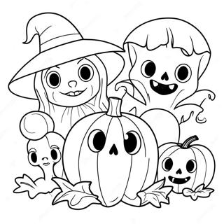 Pagina Para Colorear De Criaturas Espeluznantes De Halloween 66491-54906