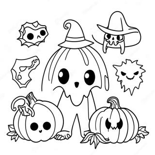 Pagina Para Colorear De Criaturas Espeluznantes De Halloween 66491-54907