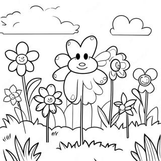 Pagina Para Colorear De Jardin De Flores De Primavera 6654-5412