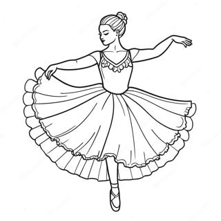 Pagina Para Colorear De Bailarina Negra Elegante En Un Tutu 66571-54986