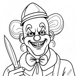 Payaso Gangster Espeluznante Páginas Para Colorear