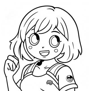 Uraraka Páginas Para Colorear