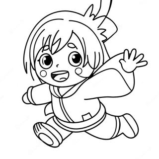 Pagina Para Colorear De Uraraka Linda En Accion 66611-55003