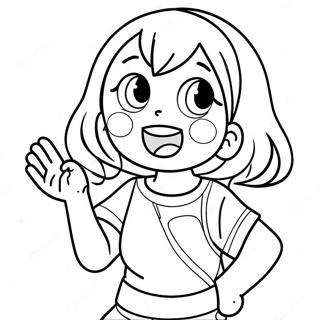 Pagina Para Colorear De Uraraka Linda En Accion 66611-55004