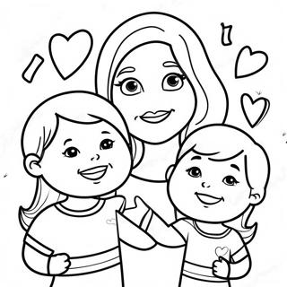 Pagina Para Colorear De Super Mama Con Ninos 66631-55026