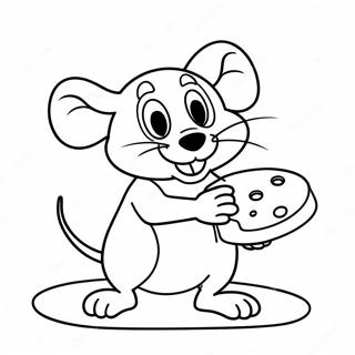 Pagina Para Colorear De Jerry Mouse Jugando Con Queso 66641-55014