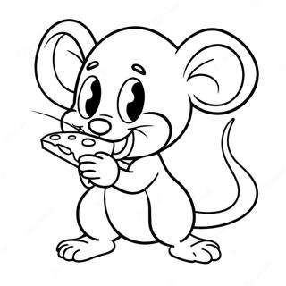 Pagina Para Colorear De Jerry Mouse Jugando Con Queso 66641-55016