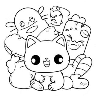 Pagina Para Colorear De Chococat Con Amigos 6665-5423