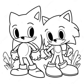 Pagina Para Colorear De San Valentin De Sonic Y Amigos 66761-55134